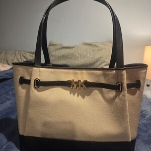 Michael Kors Black and Cream Tote